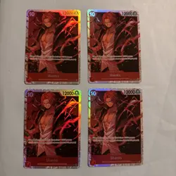 Shanks x4 Super Rare - OP09-004 SR English Playset Near Mint- One Piece - Image 2