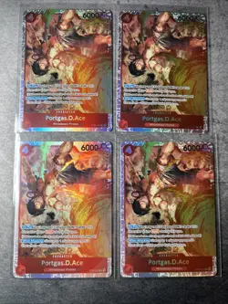 4x Portgas.D.Ace ST30-007 SR STARTER DECK EX Luffy & Ace One Piece ST30-007 - Image 1