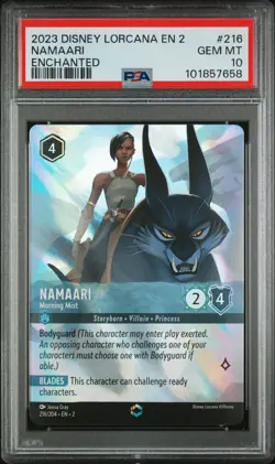 2023 DISNEY LORCANA EN 2-RISE OF THE FLOODBORN NAMAARI - MORNING MIST PSA 10 - Image 1