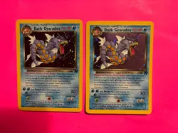 PAIR OF POKEMON CARDS -2 DARK GYARADOS BASE SET HOLO VINTAGE CARDS COOL LOOK!! - Image 2