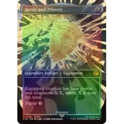 FOIL AETTIR AND PRIWEN (BORDERLESS) Final Fantasy FIN Magic MTG MINT CARD - Image 1