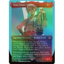 FOIL VAAN, STREET THIEF (BORDERLESS) (390) X4 Final Fantasy FIN Magic MTG CARD - Image 1