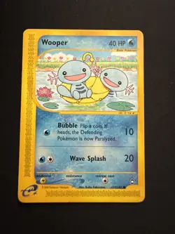 Wooper 117/147 Regular Non Holo Rare Eng Aquapolis E-Series 2002 - Pokemon Card - Image 1