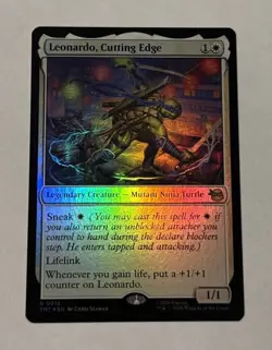MTG Leonardo, Cutting Edge - Teenage Mutant Ninja Turtles FOIL LP - Image 1