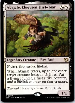 Abigale, Eloquent First-Year 204 Rare Lorwyn Eclipsed Magic: The Gathering NM - Image 1