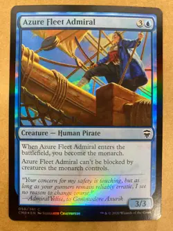 MTG 1x FOIL Azure Fleet Admiral # 58 Commander Legends Magic the Gathering x1 NM - Image 1