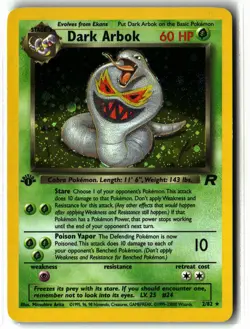 Dark Arbok ⭐ 2/82 1st Edition Holo Rare Team Rocket 2000 Pokemon NM - Image 1