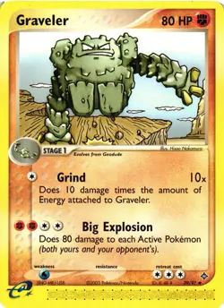 Pokemon TCG Dragon 29/97 Graveler Uncommon Regular VLP - Image 1