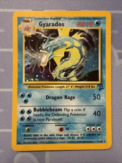 2000 Pokemon Gyarados #7/130 HOLO Base Set 2!! VINTAGE - Image 1