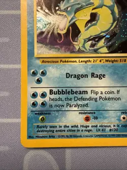 2000 Pokemon Gyarados #7/130 HOLO Base Set 2!! VINTAGE - Image 5