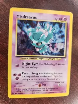 Misdreavus Neo Holo Pokemon Card WOTC - Image 2