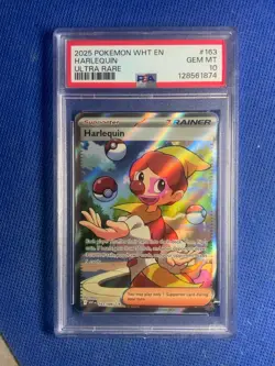 2025 Pokemon SV WHT EN-White Flare #163 HARLEQUIN ULTRA RARE PSA 10 - Image 1