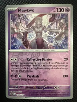 Mewtwo 150/165 Sv: Scarlet & Violet 151 Reverse Holo Pokemon Eng 2023 NM - Image 1