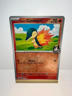 Ethan's Cyndaquil 032/182 Common Destined Rivals Pokemon Reverse Holo Near Mint - Image 1