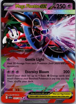 Mega Floette ex 035/086 Double Rare ME04: Chaos Rising Pokemon Near Mint - Image 1