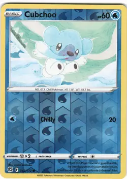 Cubchoo 042/172 Reverse Holo C Brilliant Stars NM Pokemon - Image 1