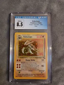 Kabutops 9/62 Holo Rare WoTC Fossil Pokemon Wizards Of The Coast CGC 8.5 NM/Mint - Image 1