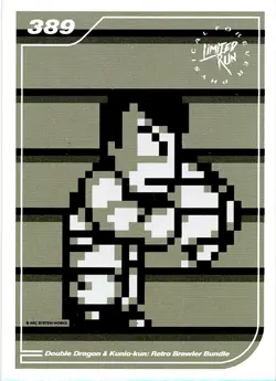 Double Dragon & Kunio-Kun Limited Run Silver Trading Card #389 New NO Creases - Image 1