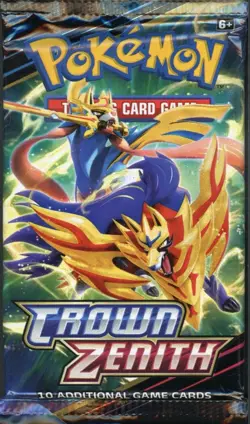 Pokemon Crown Zenith Booster Pack 10 Cards New Sealed Official TCG - Image 1