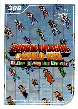 Double Dragon & Kunio-Kun Limited Run Silver Trading Card #388 New NO Creases - Image 1