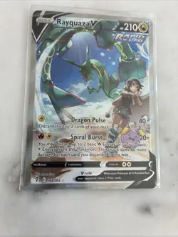 Pokemon TCG Rayquaza V Rapid Strike Full Art Card 194/203 Evolving Skies - Image 1