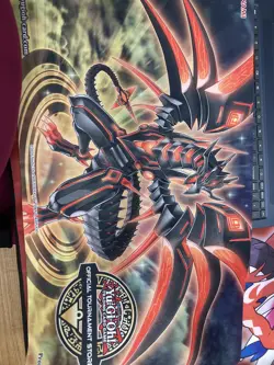 YuGiOh TCG Playmat Red-Eyes Darkness Metal Dragon Konami Promo Card Game Mat - Image 1
