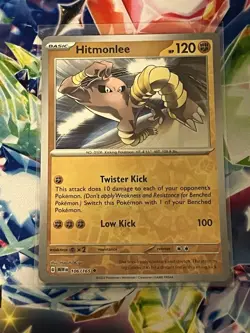 Hitmonlee 106/165 Reverse Holo MEWen 151 English Pokemon Card - NM - Image 1