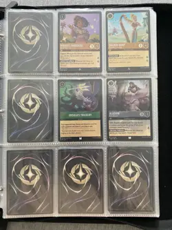 Disney Lorcana Lot Of 60 Foil Cards Set 4, Non-foils Bulk Sets 1-2-3 With Binder - Image 1