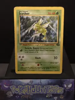 Pokemon Card Scyther 26/64 Jungle Set Non Holo Rare WOTC Played - Image 1