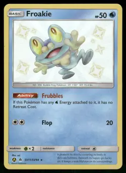 2019 Froakie SV11/SV94 Shiny Holo Rare Holo NM Hidden Fates: Shiny Vault Pokemon - Image 1