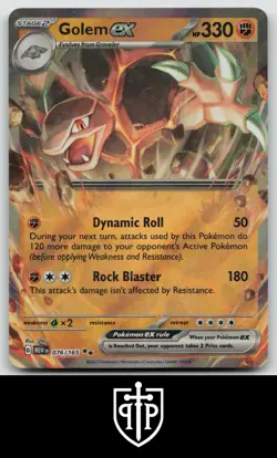Pokemon - Golem ex 076/165 151 - Double Rare - NM - Image 1