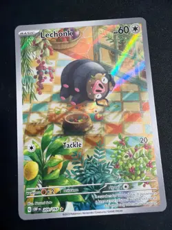 Mint Pokemon Lechonk 209/197 SV03: Obsidian Flames Holo - Image 1