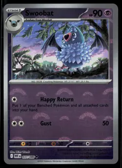 Swoobat 037/086 White Flare Reverse Holo POKEBALL Uncommon Pokemon - Image 1