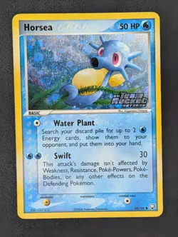 Pokemon Horsea 58/109 EX Team Rocket Returns Reverse Holo 2004 NM - Image 1
