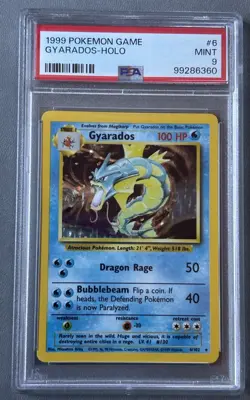 1999 POKEMON GAME BASE SET GYARADOS-HOLO #6 PSA 9 - Image 1