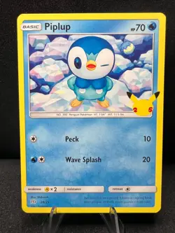 Piplup 20 Common Pokemon McDonald's 25th Anniversary Promos 25 2021 - Image 1