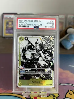 2024 One Piece St 13 EN Yamato Black & White Alt Art #016 Psa 10 - Image 1