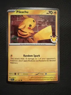 Pikachu 051 Holo Swirl Pokemon Day Card - Image 1
