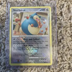 Pokemon Card - Snorlax League Promo Rising Rivals 33/111 Reverse Holo Crosshatch - Image 1