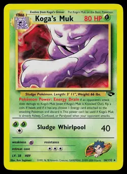 Pokemon Card - Koga's Muk Gym Challenge 26/132 Rare - Image 1