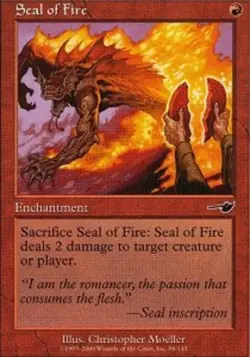 MTG magic cards 1x Seal of Fire Nemesis Light Play, English - Image 1