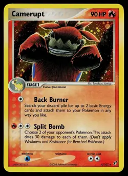 Pokemon Card - Camerupt Deoxys 4/107 Holo Rare - Image 1