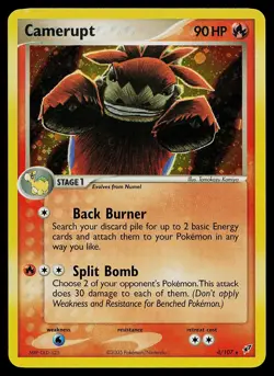 Pokemon Card - Camerupt Deoxys 4/107 Holo Rare - Image 1