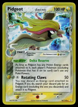 Pokemon Card - Pidgeot Holon Phantoms 14/110 Holo Rare - Image 1