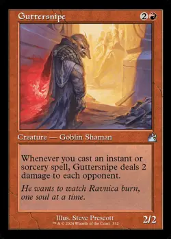 MTG Ravnica Remastered RETRO BORDER U Guttersnipe #0332 - Image 1