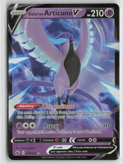 Galarian Articuno V 058/198 Holo V Rare Chilling Reign Pokemon Near Mint - Image 1