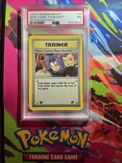Pokemon TCG Here Comes Team Rocket! First Edition Holo PSA 7 Near Mint - Image 1