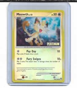 Pokemon Legends Awakened Meowth Stamped Burger King Promo #106/146 Played - Image 1