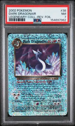 2002 POKEMON LEGENDARY COLLECTION #38 DARK DRAGONAIR-REVERSE FOIL PSA 7 - Image 1