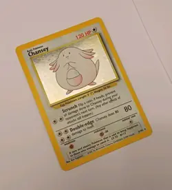 Pokemon TCG Chansey 3/102 Holo Base Set Holo Rare Vintage 1999 - Image 2